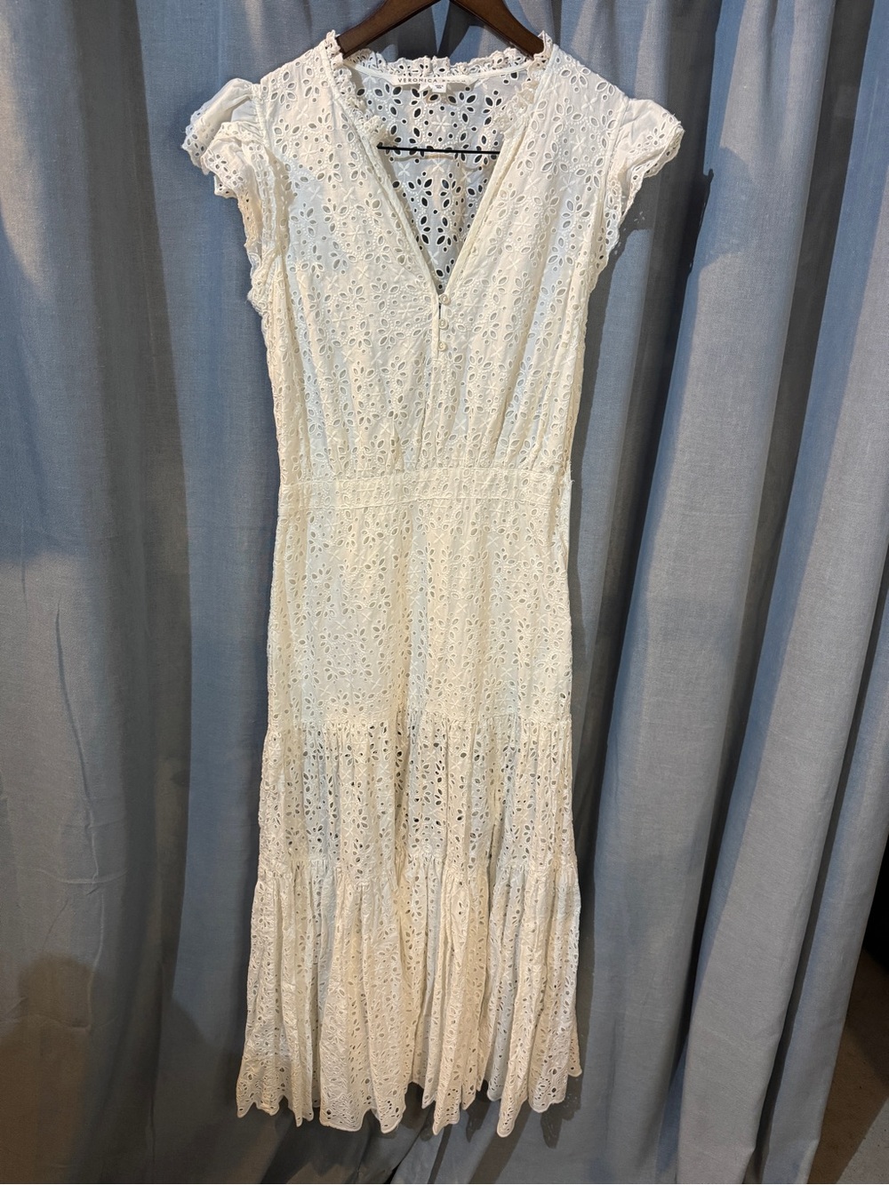 Veronica Beard Cotton Eyelet Maxi Dress Size 4